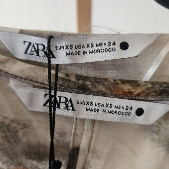 Women's ZARA White Gray Long Sleeve Cardigan And Tank Dress XS 2 Piece Set. - Picture 7 of 9